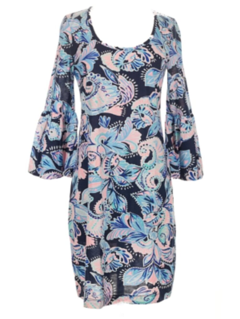 Lilly Pulitzer Carlile Dress in High Tide Navy Holy Flockamole